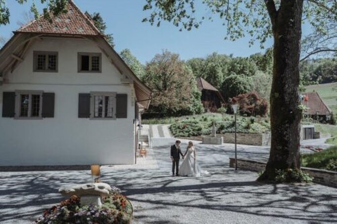 Schloss Rued Hochzeit Brautpaar