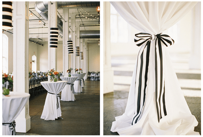 Una decoración con rayas en tu boda - Foto Landon Jacob