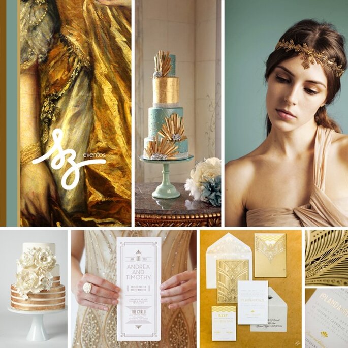 Decoración de boda en color dorado - Fotos J'Adore Love, Clary Pfeiffer Photography, Amanda Dumouchelle Photography - Diseño de Raisa Torres para SZ Eventos 