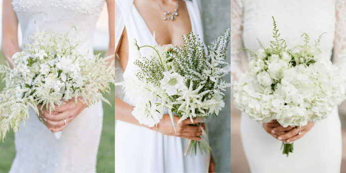 Les plus beaux bouquets de mariée avec des fleurs blanches