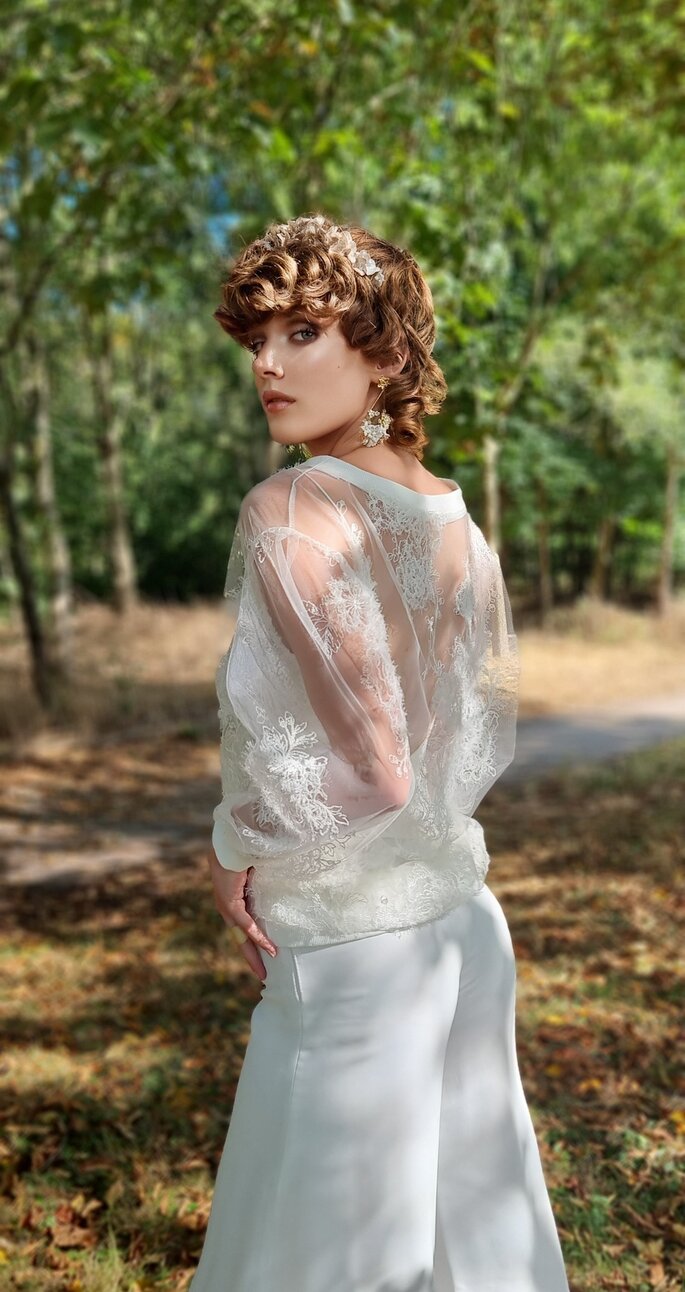 robe de mariée haut transparent