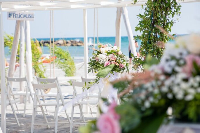 Lieu de réception pour mariage en bord de mer en Italie