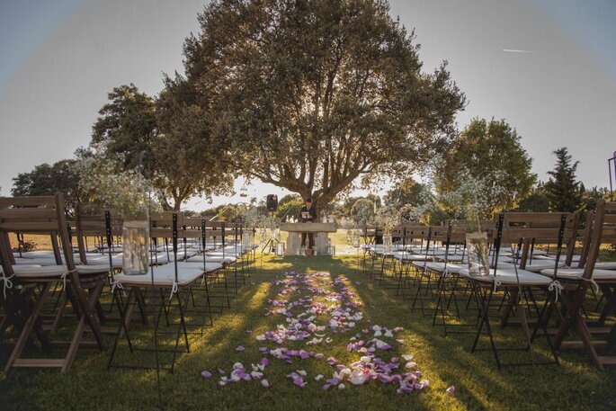 boda civil al aire libre