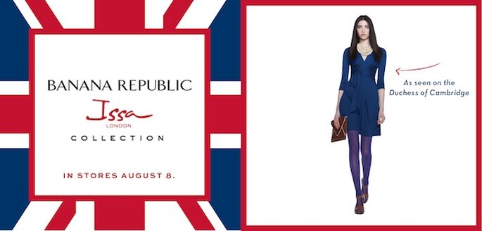 Tudo preparado para o lançamento de uma nova versão do vestido de noivado de Kate Middleton. Foto: Banana Republic Facebook