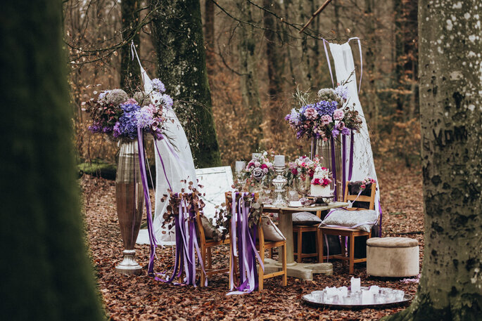 Hochzeitsinspirationen in Lila