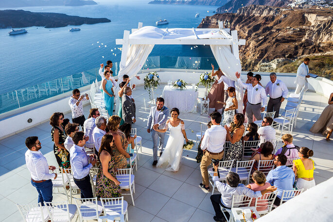 casamento em santorini