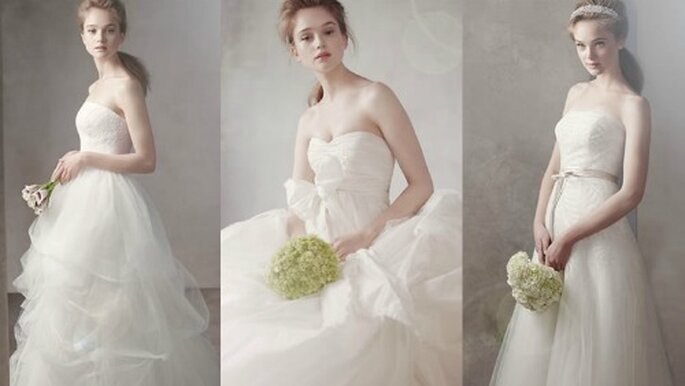 White, vestidos de novia baratos de Vera Wang