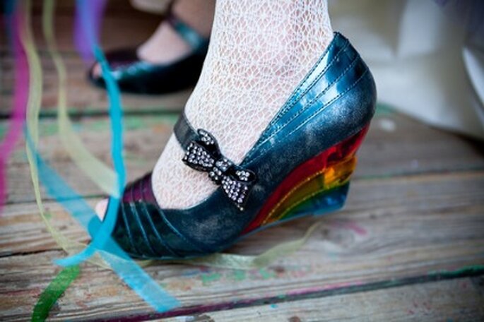 Chaussure de mariée coloré - Credits Bonnie J Heath