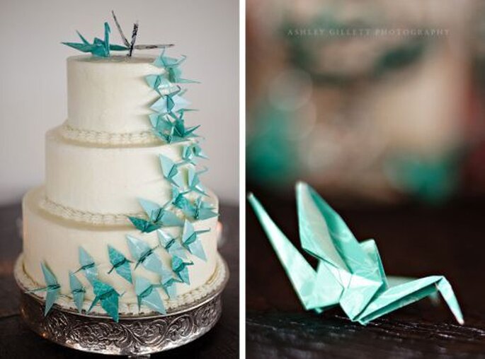 Decoración de boda con 'origami': detalles y bouquets de novia