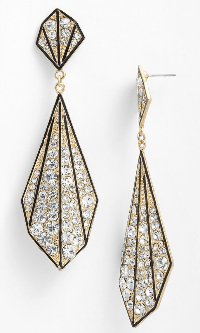 Aretes de boda estilo art decó - Foto Nordstrom