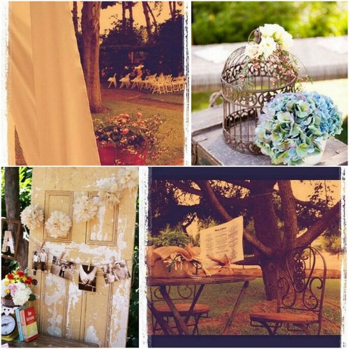 Los detalles más románticos en tu decoración de bodas. Fotos: Colores de Boda y Anima Catering 