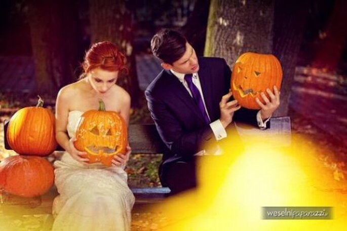Sesión de fotos de boda inspirada en Halloween - Foto Weselni Paparazzi