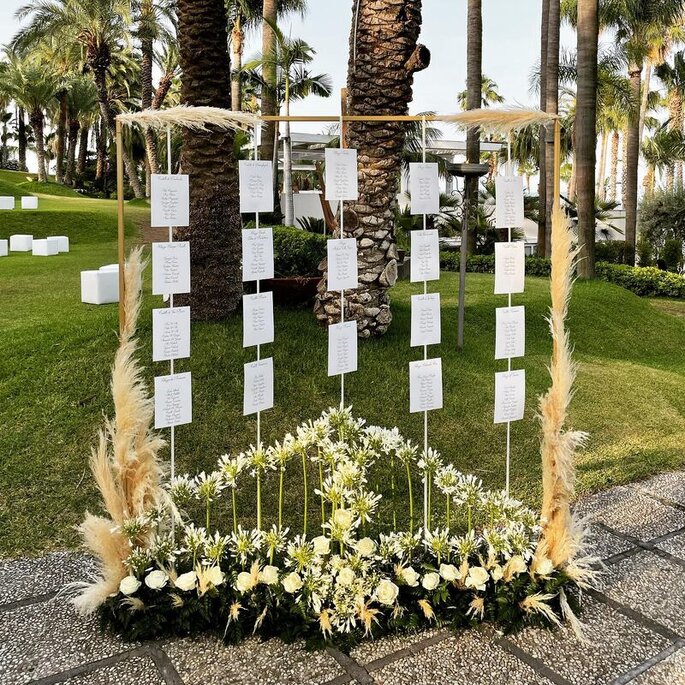 Seby Salemi Flower Artist tableau mariage con pianta papiro