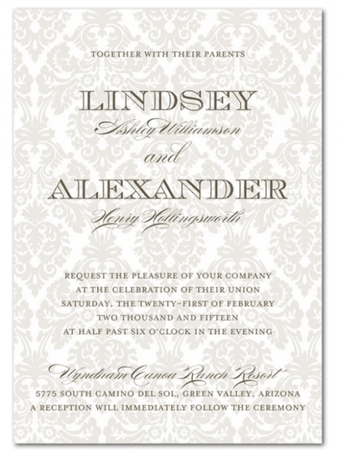 Elige alguna textura que acompañe tu invitación - Foto Wedding Paper Divas