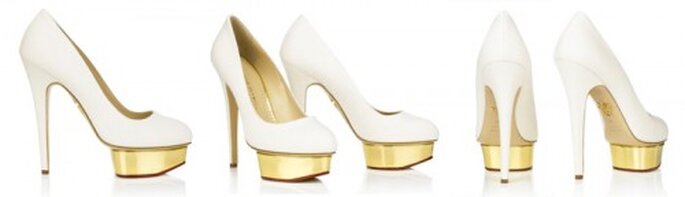 Zapatos para novia de la diseñadora Charlotte Olympia