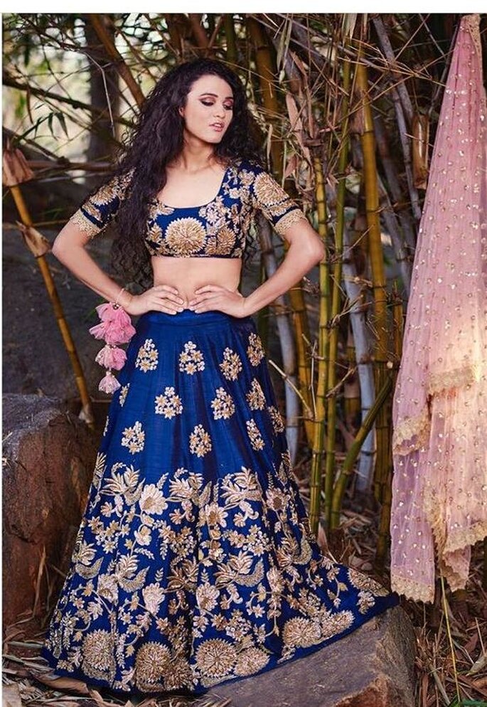 Blue 2024 mehndi dress