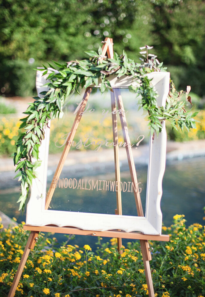 Decoración de boda con marcos y portarretratos - Paperlily Photography