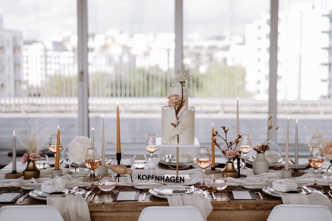Skandi Chic - Hochzeitskonzept im skandinavischen Stil Tischdekoration