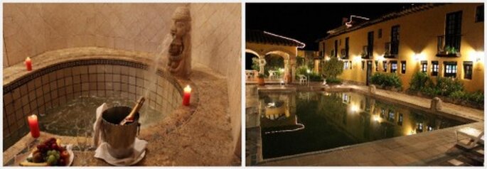 Piscina principal y minipiscina de agua termal del Hotel Hacienda del Salitre. Fotos: www.tripadvisor.es