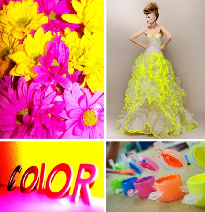 Decoración de boda con tendencia neon - Foto Max Chaoul Couture, sleepfordays, kol. y Mindsay Mohan en Flickr