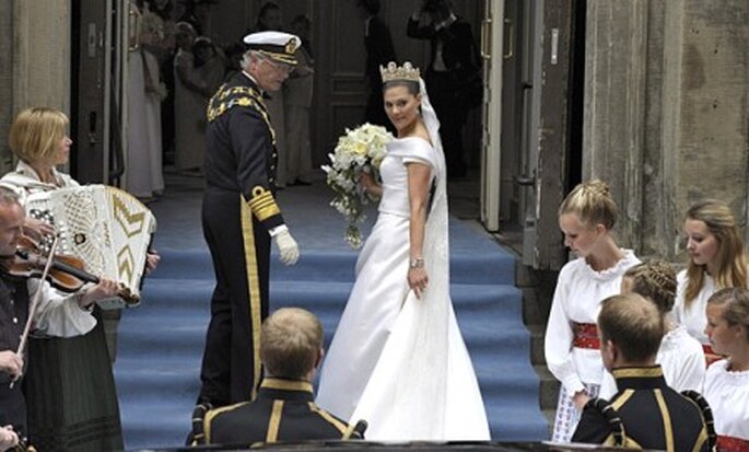 O rei Carlos Gustavo da Suécia e a princesa Victoria