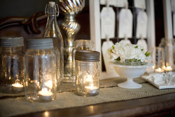 Las ideas más originales para usar los mason jars en tu boda - Blynda DaCosta Photography