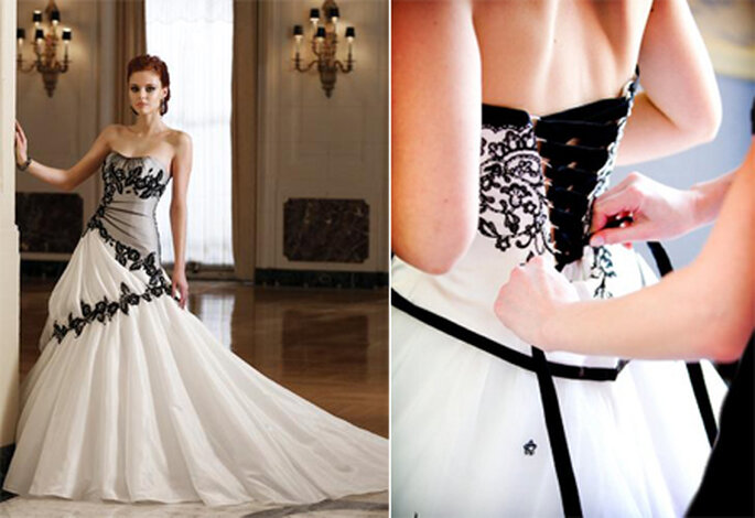 vestido de noiva com preto