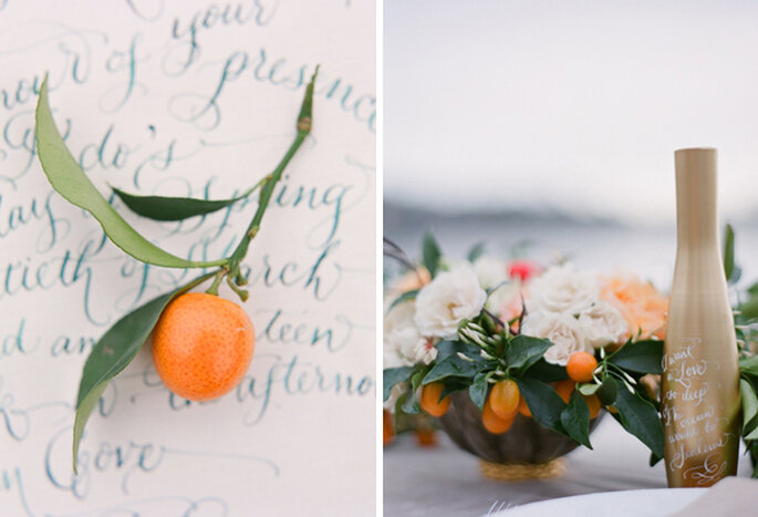 Decora tu boda con tonos naranjas, beige y terracota - Foto Adrian Michael Photography