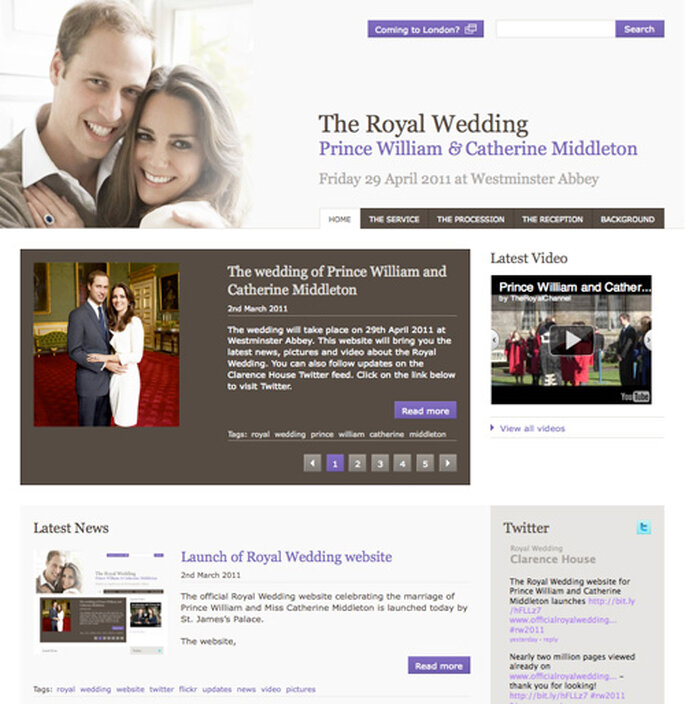 Web oficial de la boda del año