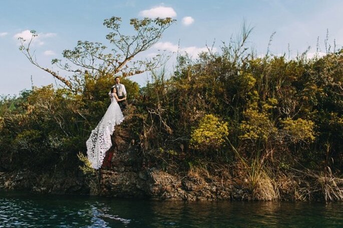 Sesión Trash the Dress en Lago Montebello, Chiapas - Foto Abimelec Olan
