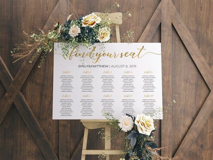 Tableau mariage: the ultimate guide con le idee più originali