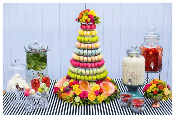 Macarons, el postre más colorido para tu boda - Foto Anneli Marinovich Photography