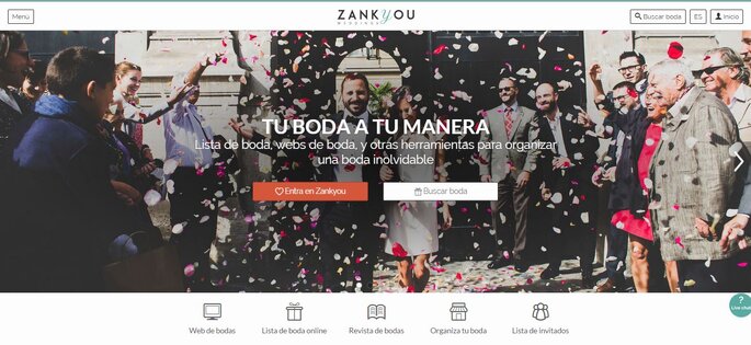 Home de la nueva web Zankyou