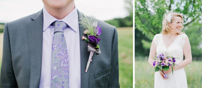 El boutonniere del novio para la boda