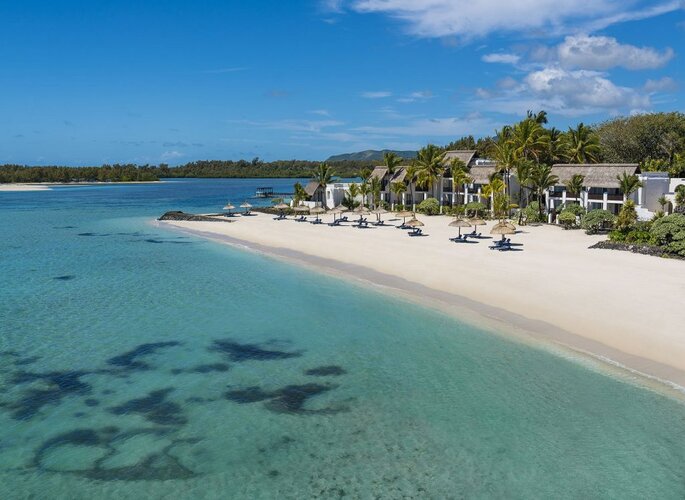 Praia paradisíaca nas Ilhas Mauritius