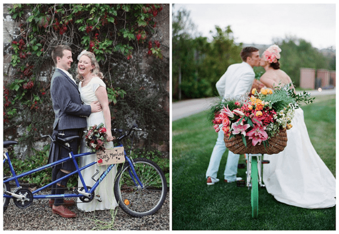 Fotos de boda con bicicletas - Foto Craig & Eva Sanders Photography y Jose Villa