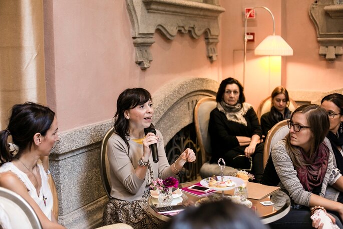 Ilaria de Le Mille e una nozze durante la tavola rotonda del nostro Wedding Breakfast