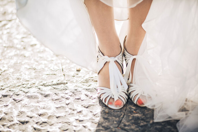 sapatos pés da noiva