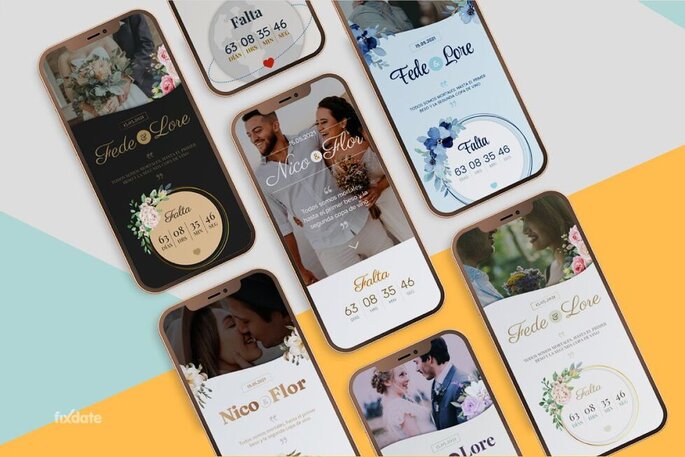 FIXDATE Invitaciones digitales Premium Tiendas para papelería de boda online