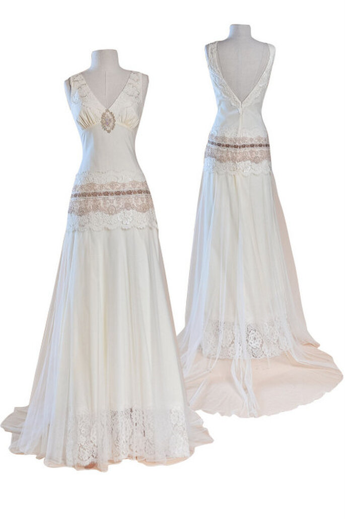 Vestido de novia Haviland de Claire Pettibone. Foto: www.clairepettibone.com