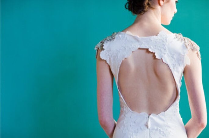 Detalle de la espalda - vestido de novia "Pemberley" de Carol Hanna. Foto: http://carol-hannah.com/
