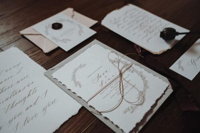 Hochzeitseinladun Papeterie Kalligrafie