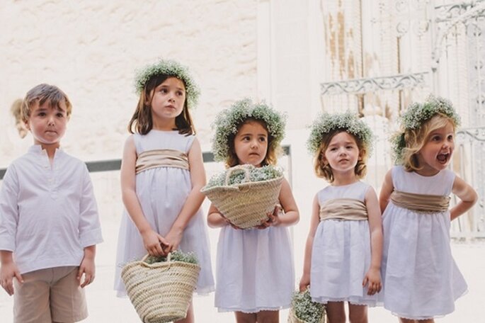 elegir el los pajes: 5 consejos de estilo los niños de tu boda