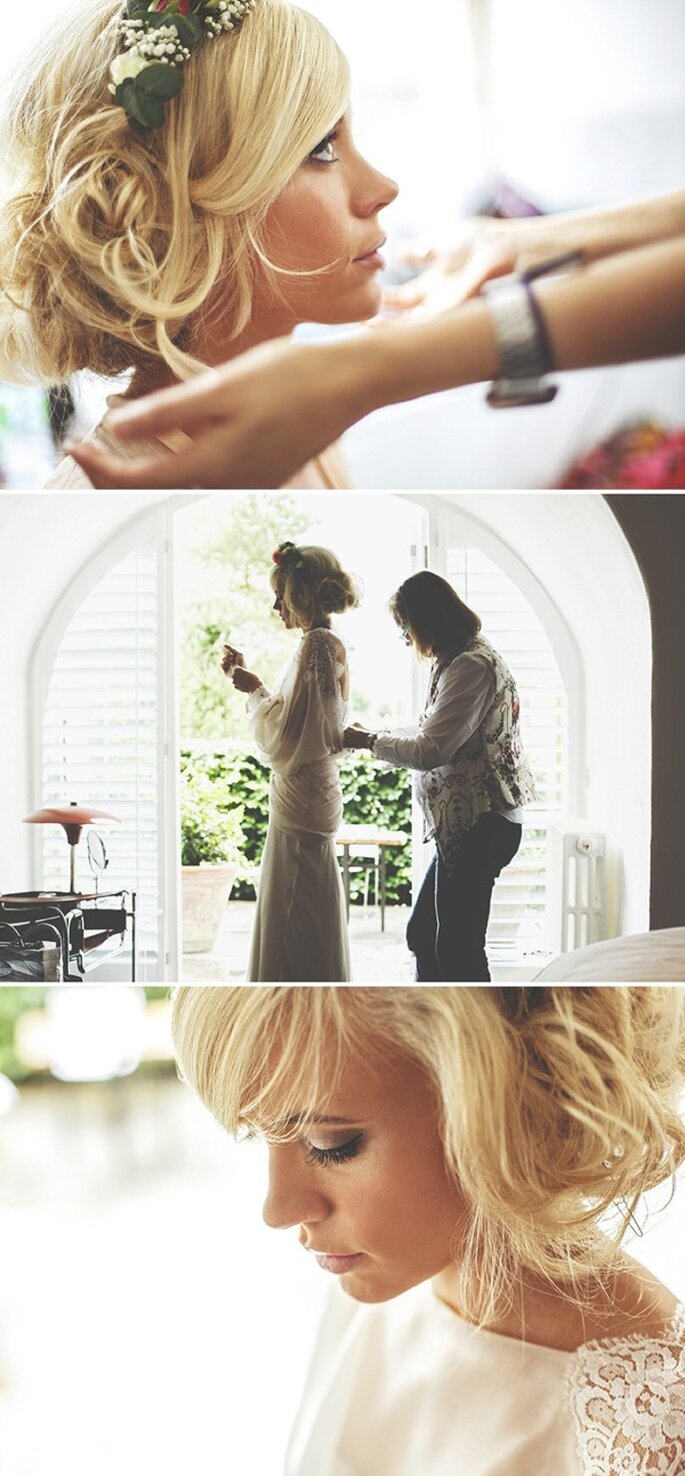 Real Wedding estilo vintage chic con detalles rústicos DIY - Foto Howell Jones Photography