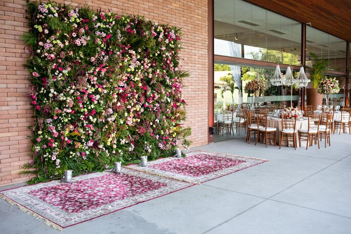 Backdrop de flores para fotos