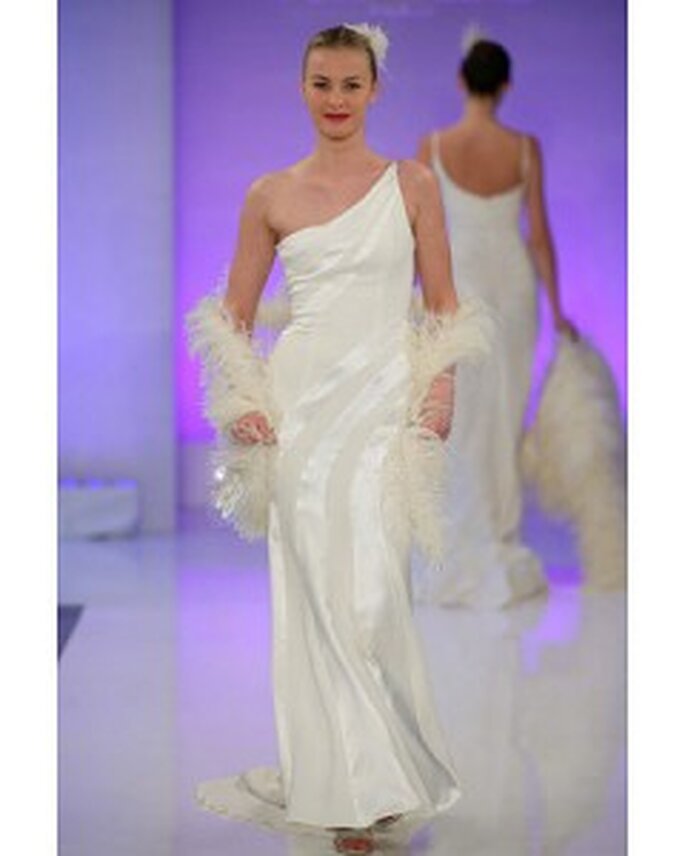 One-shoulder wedding dress from Cymbeline's spring 2010 collection