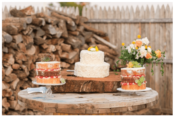 Los mejores pasteles de boda con estilo rústico - Foto Michelle Boyd Photography