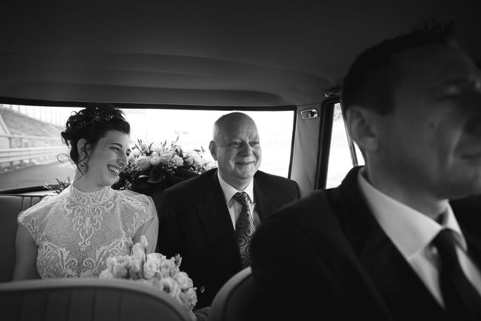 sposa in auto