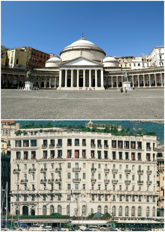 Basilica Reale di San Francesco di Paola e Hotel Excelsior Napoli