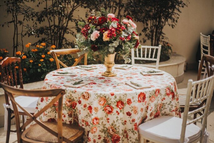 arranjo de flores simples de casamento